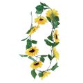 Floristik24 Blomsterkrans med 8 kunstige solsikker 135cm