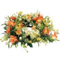 Floristik24 Kunstig blomsterkrans anemoner oransje Ø30cm H9cm