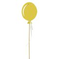 Floristik24 Blomsterplugg bukett dekorasjon kake topper ballong gul 28cm 8stk
