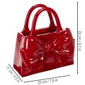 Dekorativ håndveskevase med sløyfe, blank, 22 cm | Floristik24.no