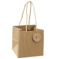 Floristik24 Blomsterkrukke av papir ribbet med folie 12x12cm 8 stk