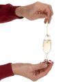 Anhengsett med champagneflaske og champagneglass, juletrepynt, 14 cm, 2 stk. | Floristik24.no