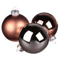 Floristik24 Juletrekuler sølv aprikos glasskuler Ø5cm 24 stk