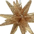 Floristik24 Juletrepynt glitterstjerner 7,5 cm 8 stk gull
