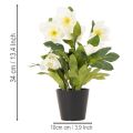Kunstig julerose, potteblomst, borddekorasjon, 34 cm | Floristik24.no
