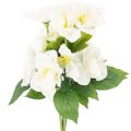 Floristik24 Kunstig juleroseblomstbukett, hvit, kunstig julepynt