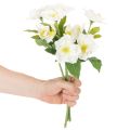 Kunstig juleroseblomstbukett, hvit, kunstig julepynt | Floristik24.no