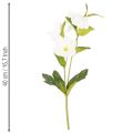 Julerose kunstig blomst hvit dekorativ kunstig blomsterbukett, 40 cm, 4 stk. | Floristik24.no