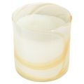 Floristik24 Citronella stearinlys duftlys i hvitt glass Ø12cm H12,5cm