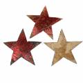 Floristik24 Kokosnøtt stjerne rød 5cm 50 stk julepynt dekorative stjerner