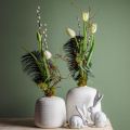 Floristik24 Keramikkvase, dekorative vaser hvit Ø15cm H14,5cm sett med 2 stk