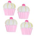 Floristik24 Miniatyr dekorative cupcakes rosa, hvite 2,5cm 60p