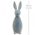 Floristik24 Deco Bunny Deco Easter Bunny Flokket Grågrønn H69cm