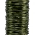 Floristik24 Deco Emaljert Wire Olivengrønn Ø0,50mm 50m 100g