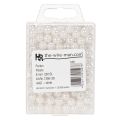 Dekorative hvite perler, Ø8 mm, 250 stk. | Floristik24.no