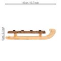 Dekorativ slede i trebark, 4 lysestak, 40 × 12,5 cm | Floristik24.no