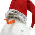 Floristik24 Deco snømann med hatt Adventspynt julefigur H38cm