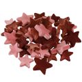 Dekorative stjerner flokket sprededekorasjon Burgunderbrun Ø4/5cm 40 stk | Floristik24.no