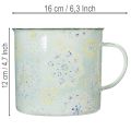 Dekorativt krus, blomsterpotte, mandala, emaljert, Ø13 cm H12 cm | Floristik24.no