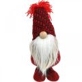 Floristik24 Deco Nisse Skjegg Jul Gnome Deco Figur Rød H30cm