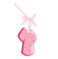 Floristik24 Dekorasjon til fødselsfiltkjole rosa 7cm 20stk
