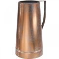 Dekorativ vase kobberfarget dekorativ kanne vintage dekorativ B21cm H36cm