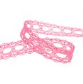 Floristik24 Dekorativ båndblonder rosa 15mm 20m