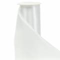 Floristik24 Satengbånd bordbånd hvit 200mm 10m
