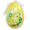 Floristik24 Dekorative egg for å henge gulgrønne 5-8cm 8stk