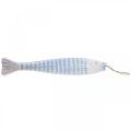 Floristik24 Dekorativ fisketre trefisk til oppheng lyseblå H57,5cm