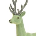 Floristik24 Dekorativ hjorterein julefigur grønn grå H37cm