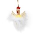 Floristik24 Dekorativ kylling påskepynt til oppheng av tredekor H8cm 6 stk