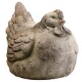Deco kylling stor grå keramisk vintage vårpynt 30cm