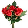 Floristik24 Deco roser bukett kunstige blomster roser røde H30cm 8stk