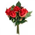 Floristik24 Deco roser bukett kunstige blomster roser røde H30cm 8stk