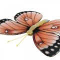 Floristik24 Deco sommerfugler med klips B4,5–11,5cm 10stk brunoransje