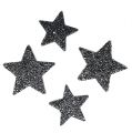 Floristik24 Dekorative stjerner for spredning av 4-5cm svart 40stk