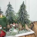 Floristik24 Deco juletre mini gran jute bag glitter, grønn 26cm