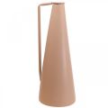 Floristik24 Dekorativ vase metallhåndtak gulvvase laks 20x19x48cm