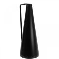 Floristik24 Dekorativ vase metallhåndtak gulvvase svart 20x19x48cm