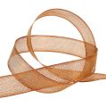 Dekorativt bånd med lurexstrimler kobber 25mm 20m | Floristik24.no