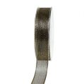 Floristik24 Deco bånd med lurex striper svart 25mm 20m