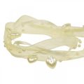 Floristik24 Deco bånd krem hjerter perler bryllup dekorasjon 10mm 5m