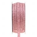 Floristik24 Deco bånd fløyel ser rosa 10mm 20m