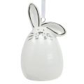 Floristik24 Dekorativ figur bunny å henge hvit, sølv 6stk