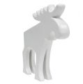 Floristik24 Deco figur elg keramikk hvit 18,5cm 1stk
