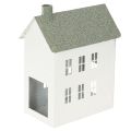 Floristik24 Dekorativt metallhusformet hus med vinduer og skorstein, 22 cm