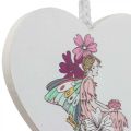 Dekorativt hjerte til oppheng, hjertealveanheng dekorasjon 12cm 6stk