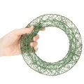 Grønn dekorativ krans av metallnett til gjør-det-selv-prosjekter, 19 cm, 2 stk. | Floristik24.no