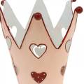 Floristik24 Dekorativ krone, metalllykt, planter til Valentinsdag, metalldekorasjon med hjerte